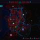 A map in Cyberpunk 2077 shows the location of every main tarot card.